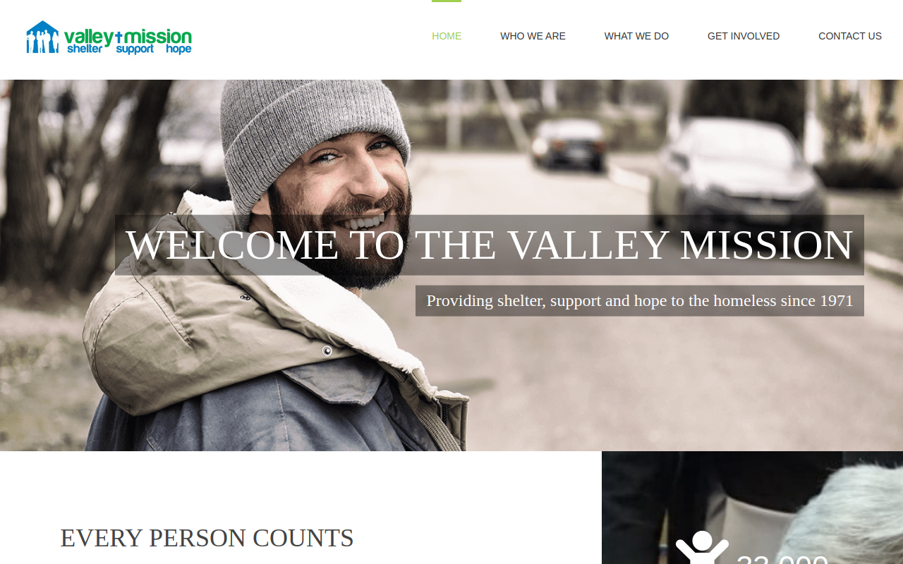 Valley Mission Thrift Store website preview