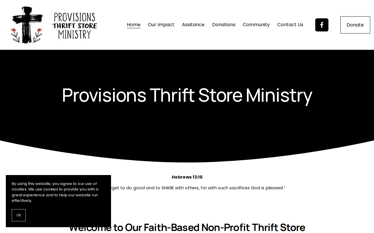 Provisons Thrift Store website preview