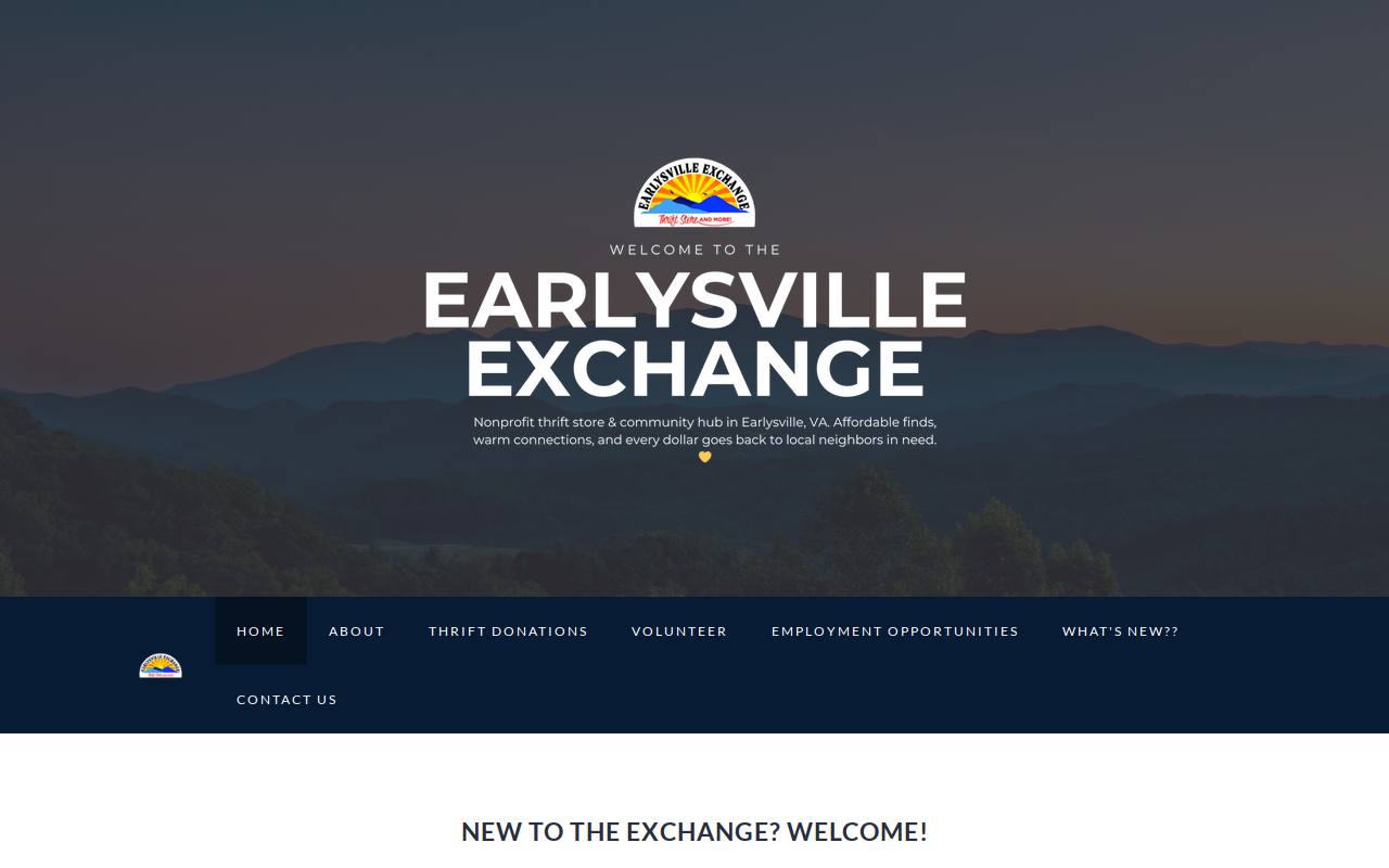 Earlysville Exchange website preview