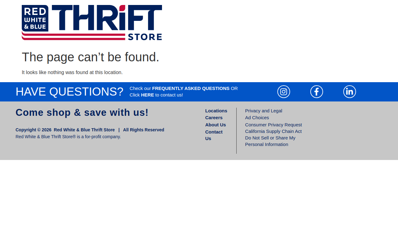 Red White & Blue website preview