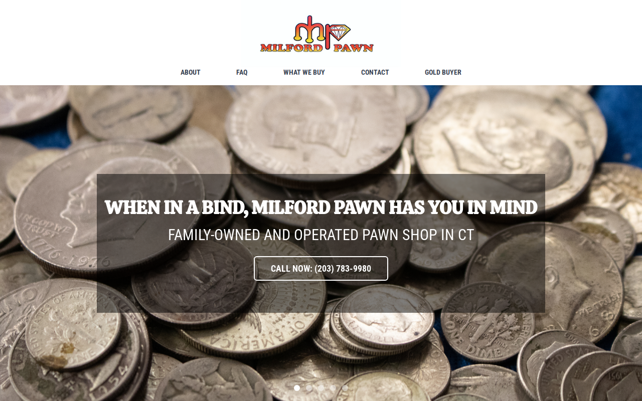 Milford Pawn website preview