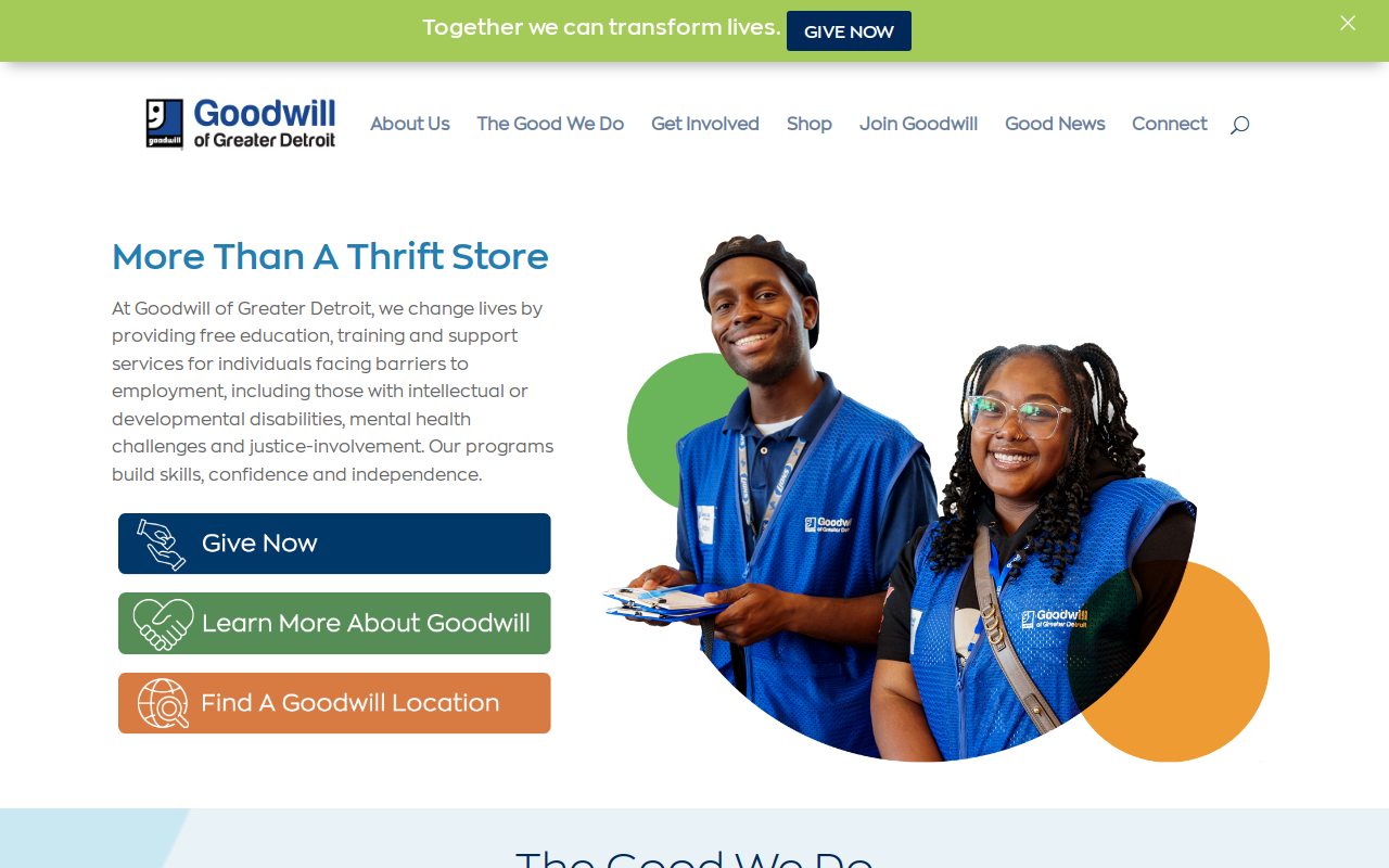 Goodwill website preview