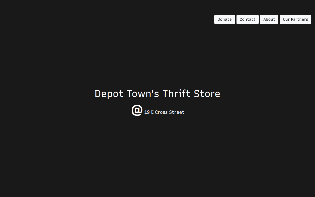 The Thrift Depot website preview
