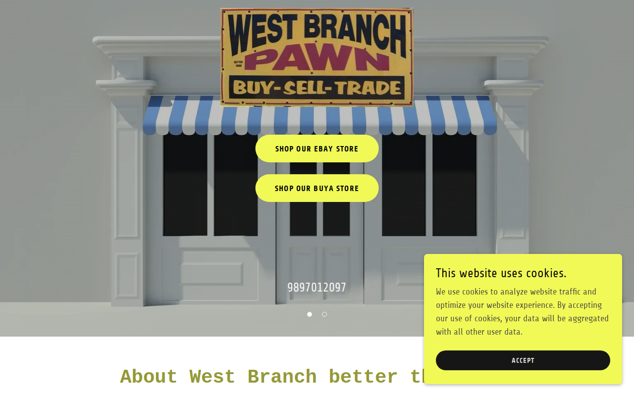 West Branch Better Than Pawn website preview