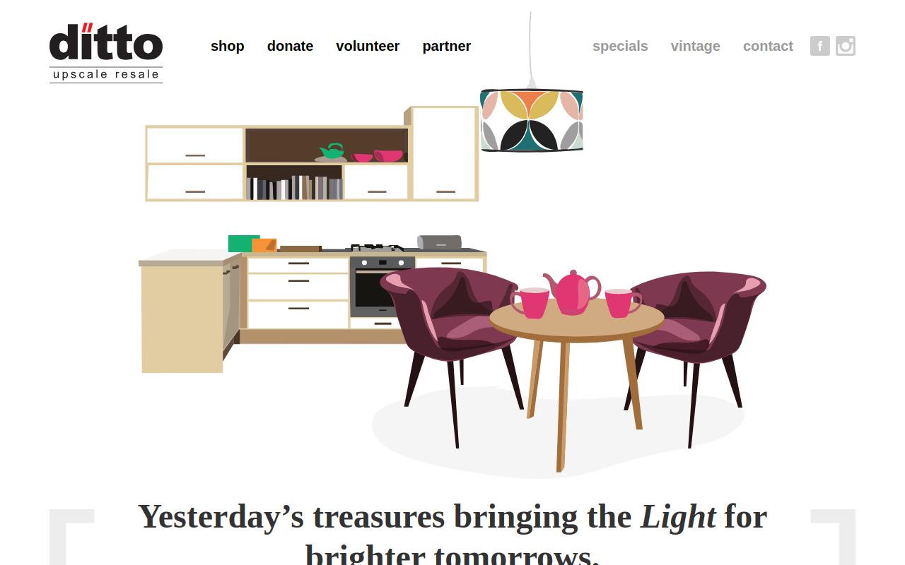 ditto upscale resale website preview