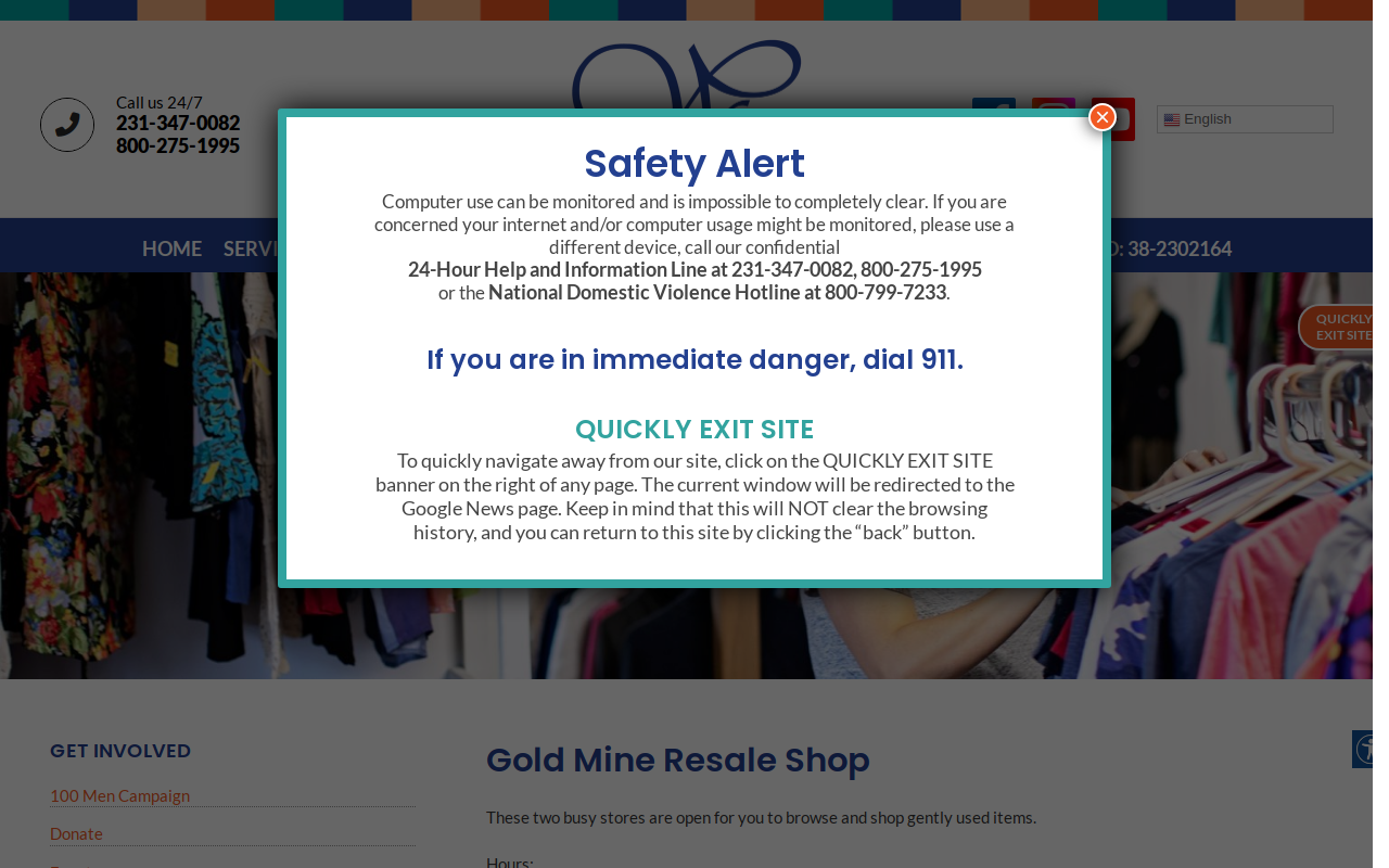 Gold Mine Resale Shop website preview
