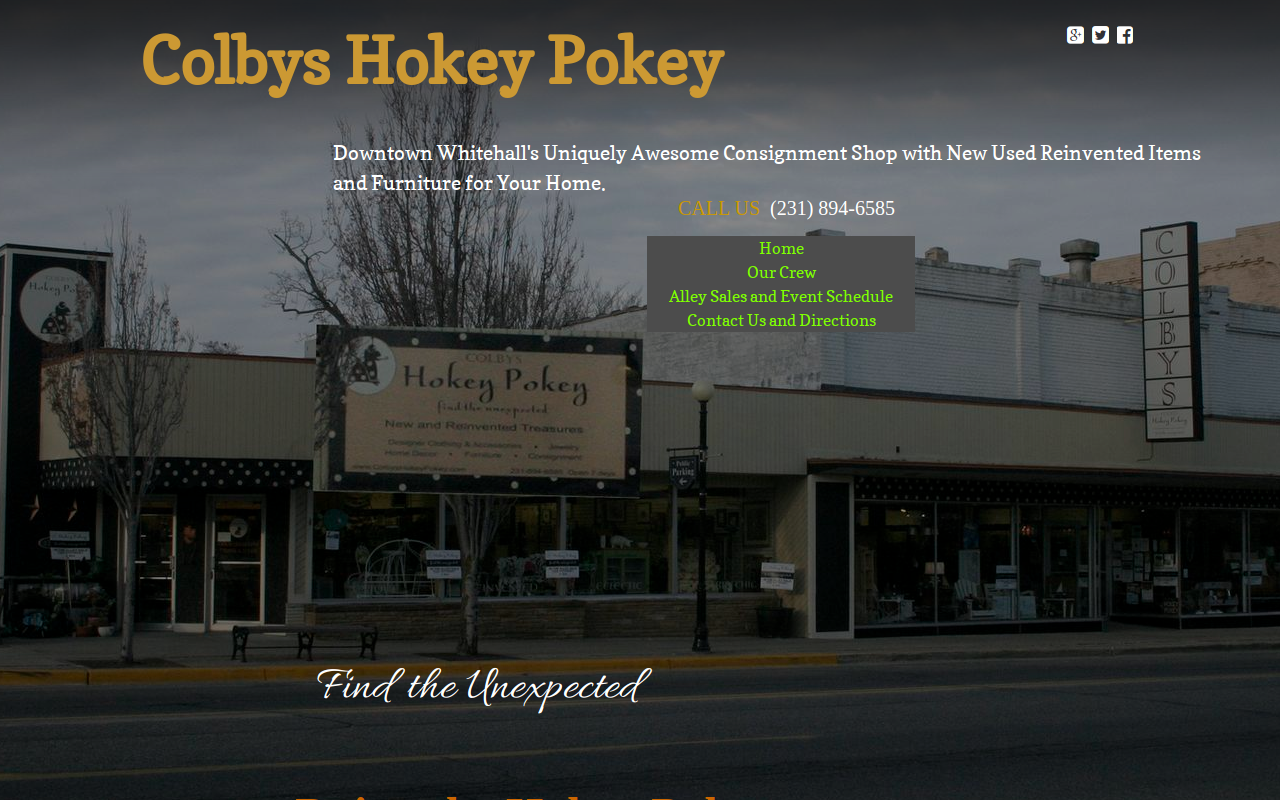 Colbys Hokey Pokey website preview
