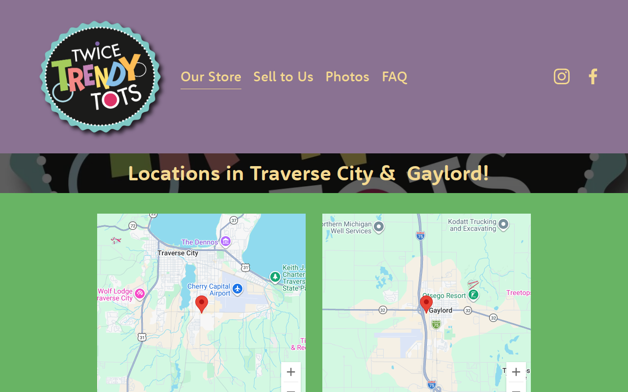 Twice Trendy Tots website preview