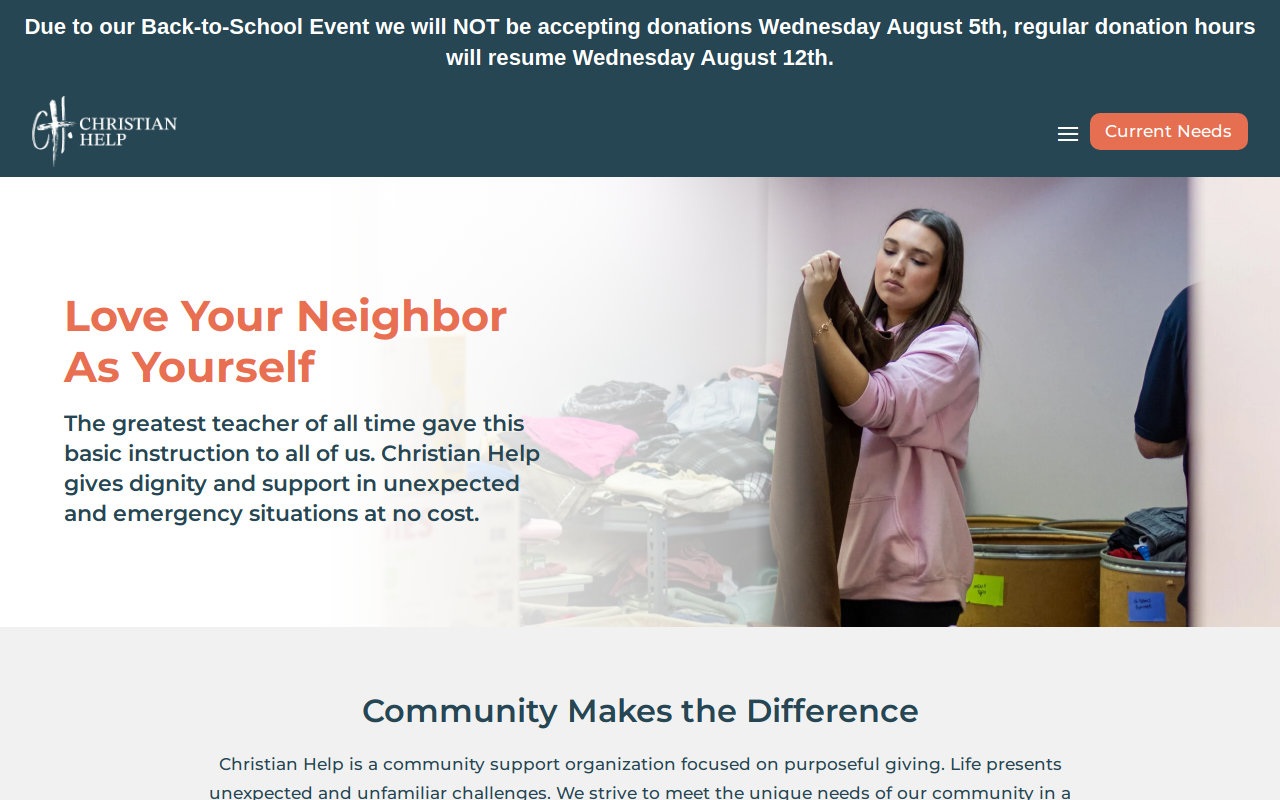 Christian Help website preview