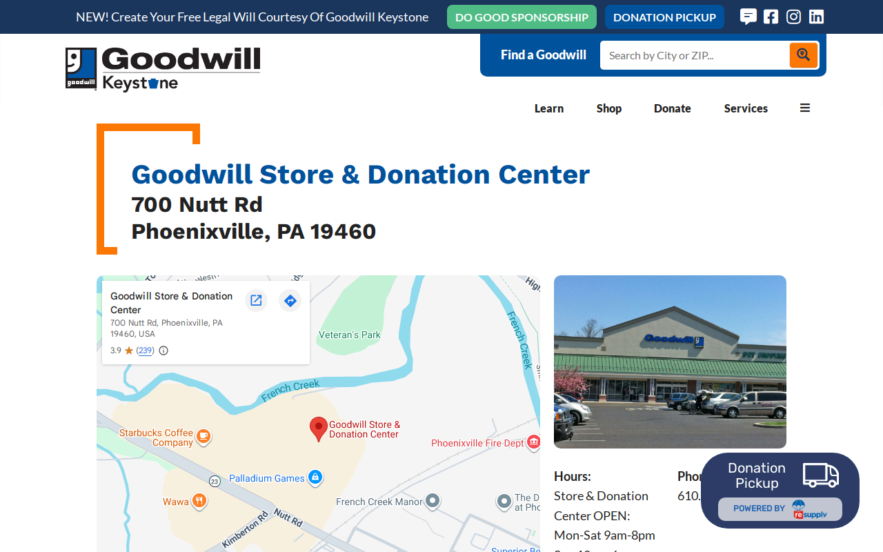 Goodwill website preview