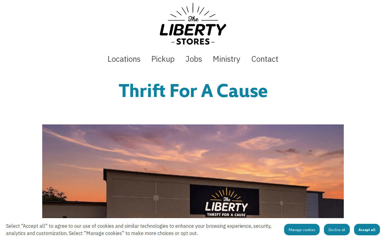 Liberty Ministries Thrift website preview