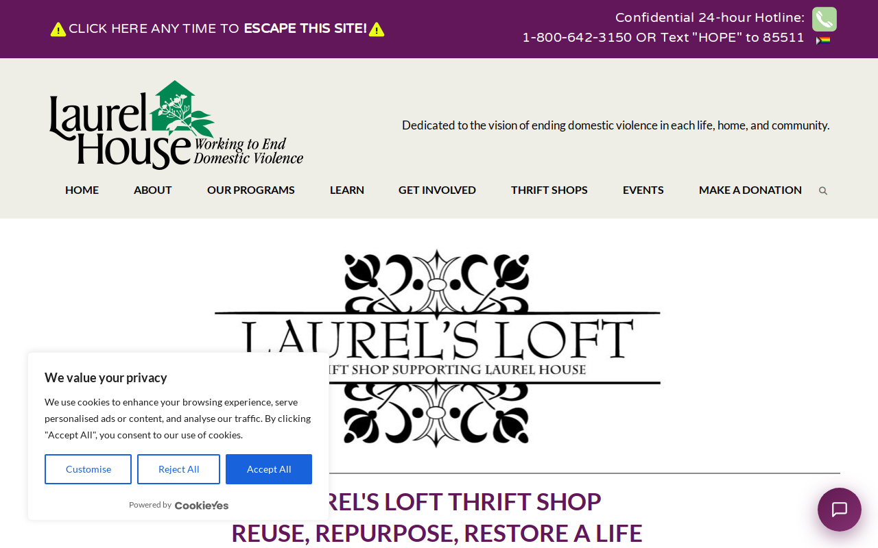 Laurel's Loft website preview