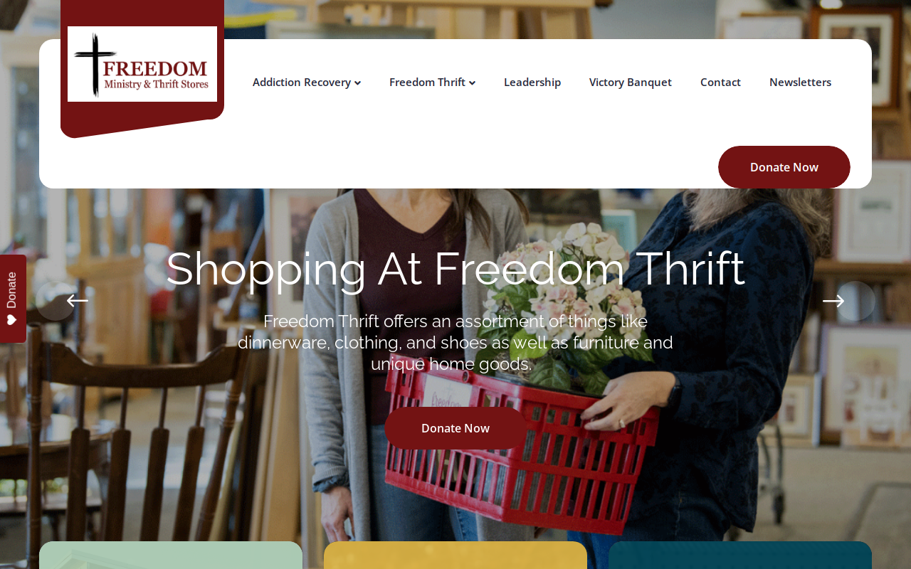 Freedom Thrift website preview