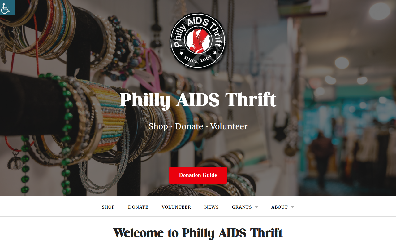 Philly AIDS Thrift website preview