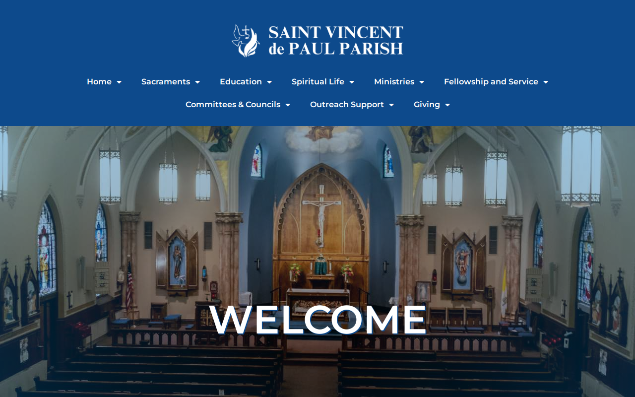 St. Vincent's Thrift Shop website preview