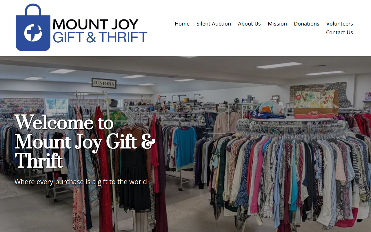 Mount Joy Gift & Thrift website preview