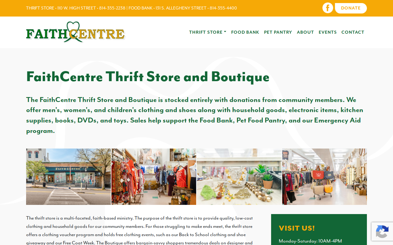 Faith Centre website preview