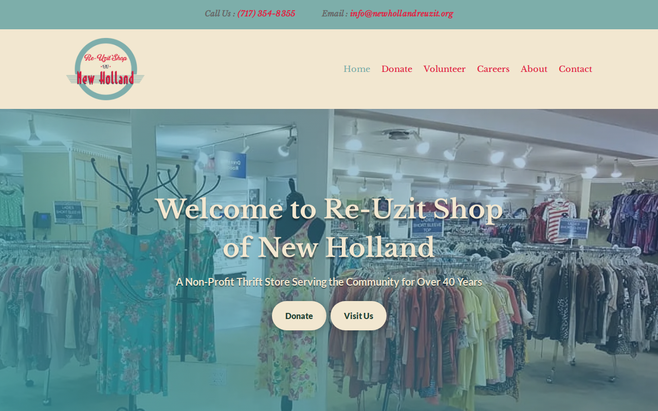 Re-Uzit Shop of New Holland website preview