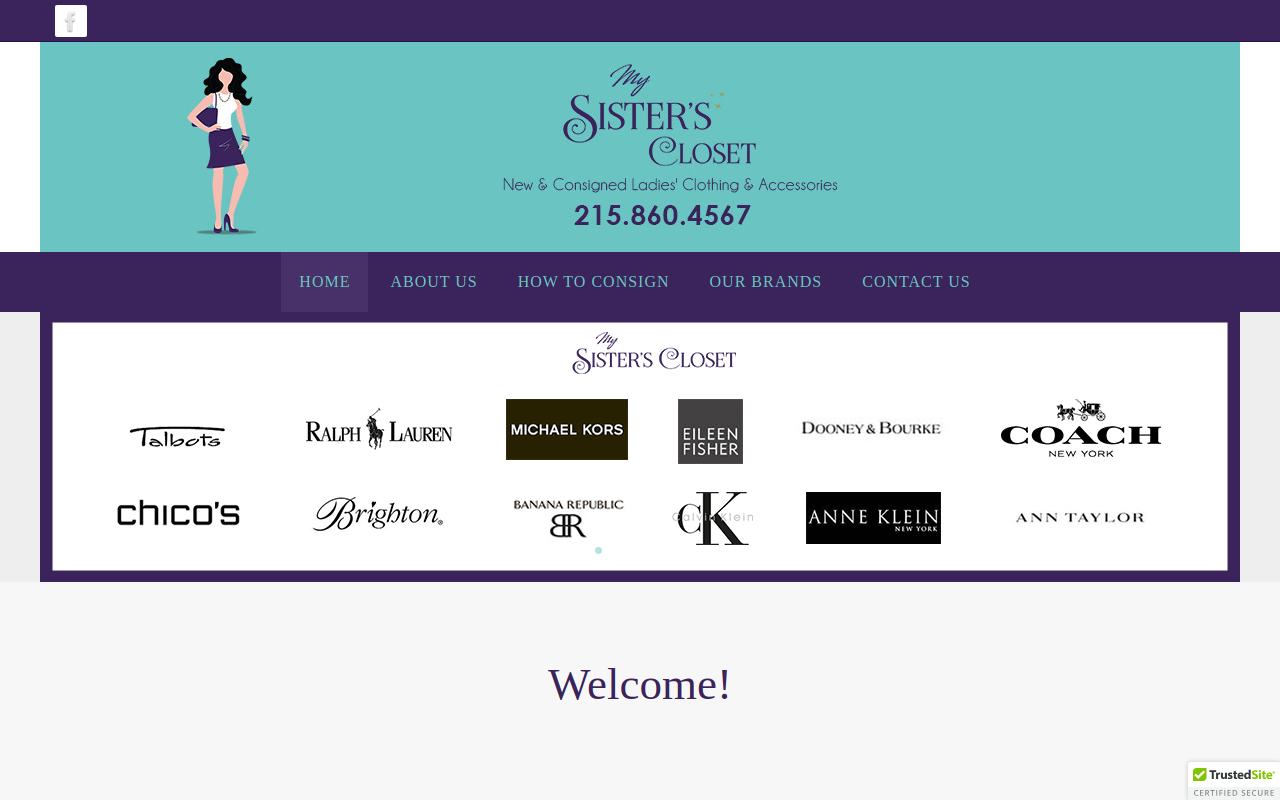 My Sister's Closet website preview