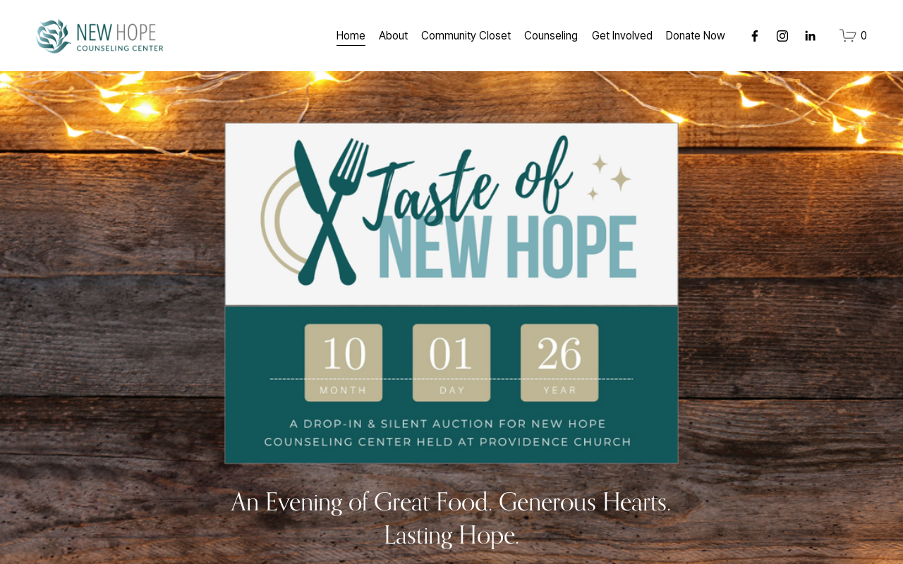 New Hope Community Closet website preview