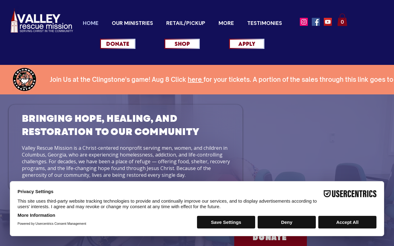 Valley Rescue Mission Bargain Center website preview