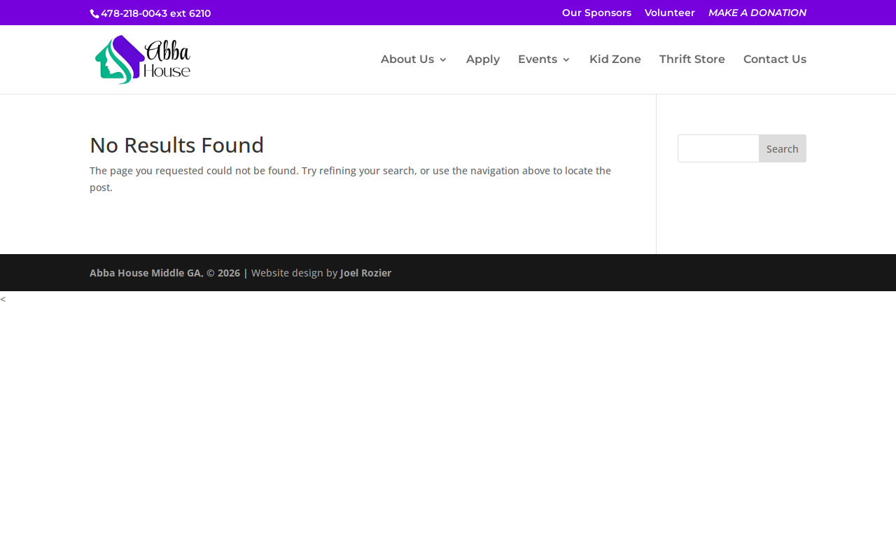 Abba House 400 North Thrift Store website preview