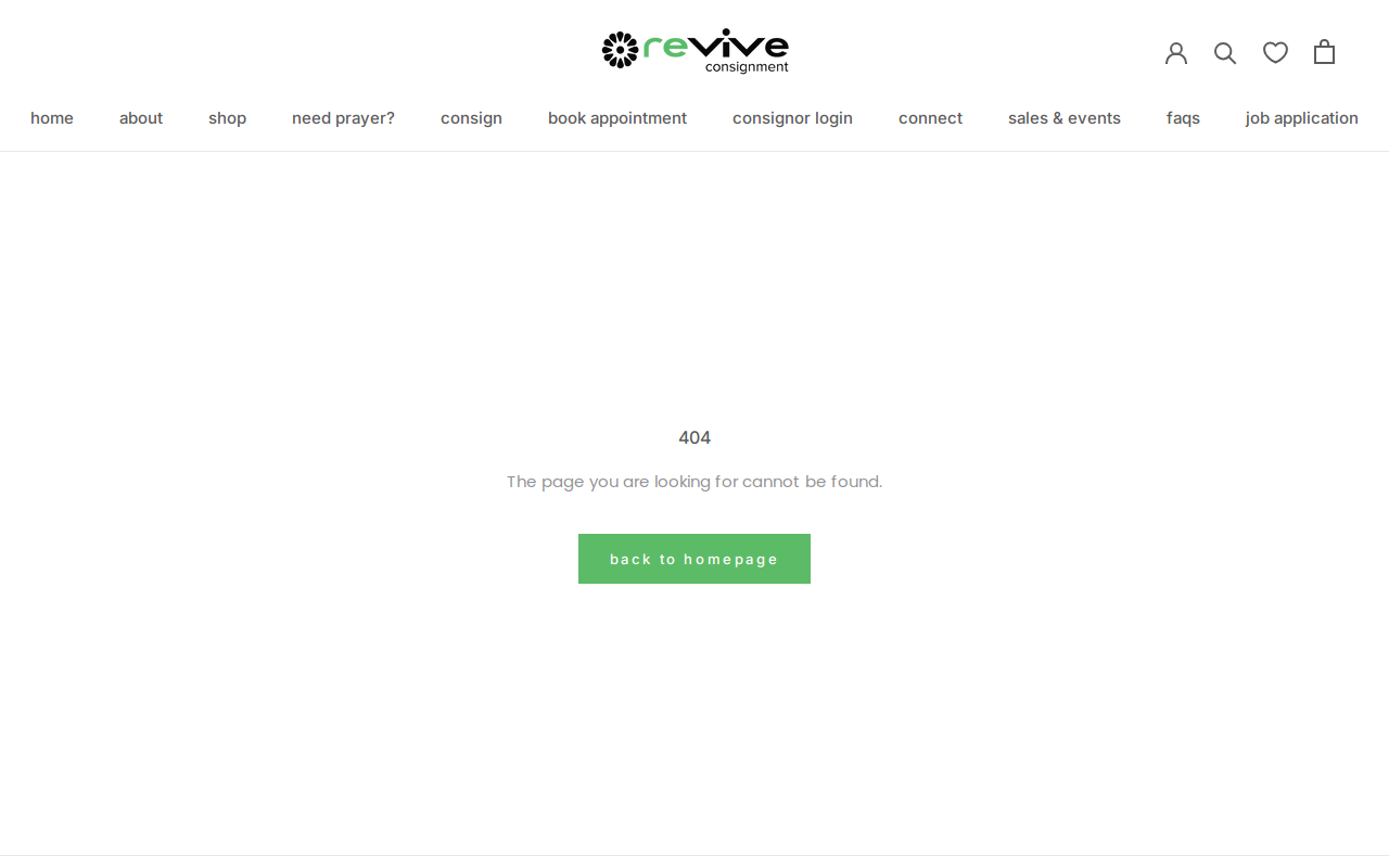 Revive Consignment website preview