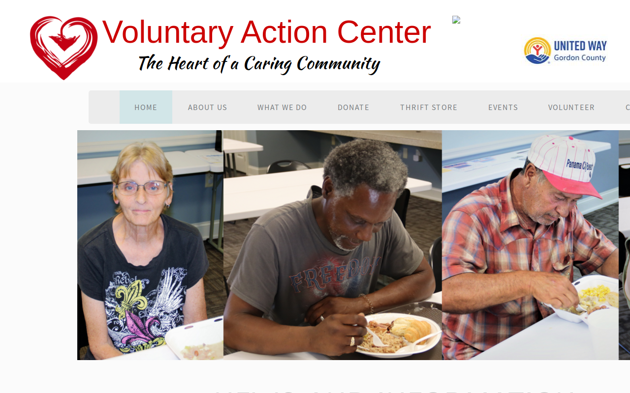 Voluntary Action Center Thrift Store website preview