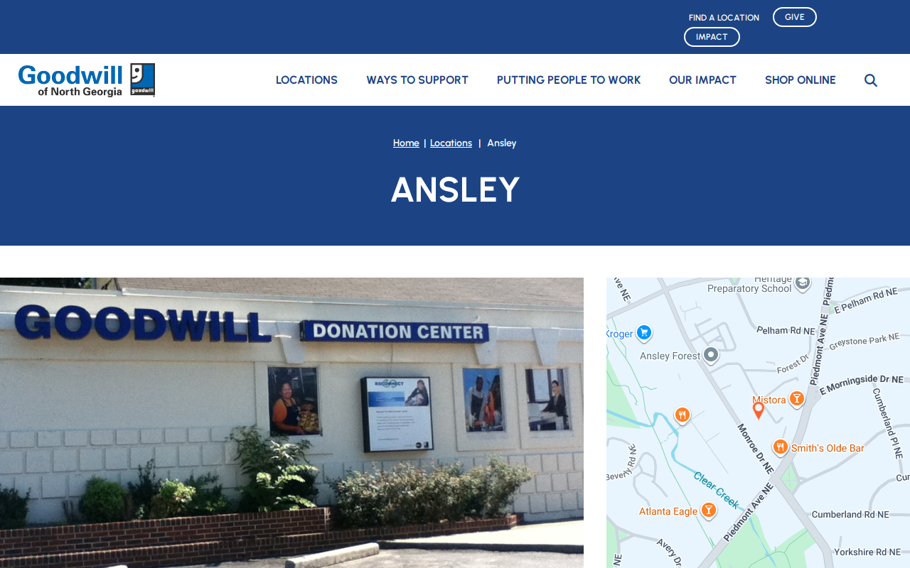Goodwill Of North Georgia website preview