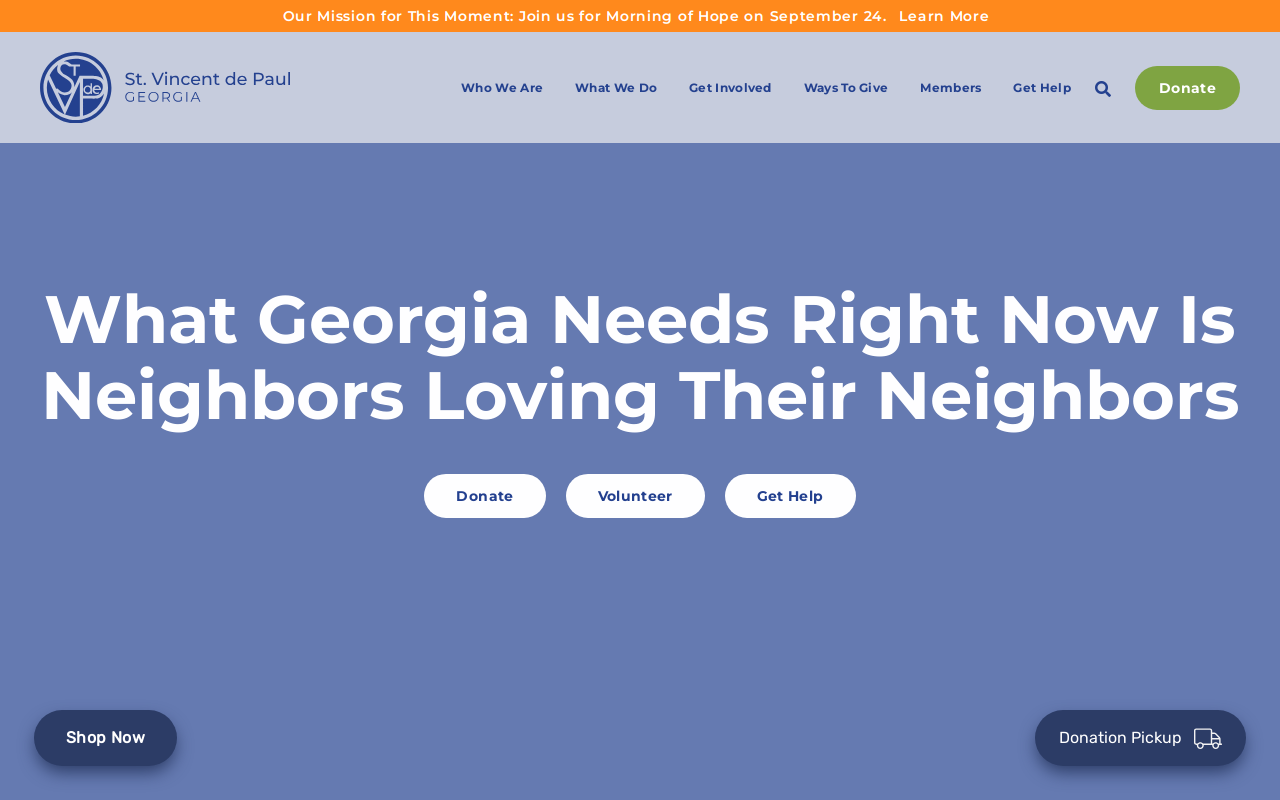 Saint Vincent de Paul Thrift Store website preview
