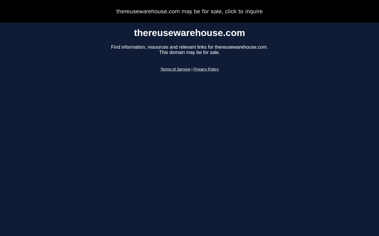 The ReUse Warehouse website preview