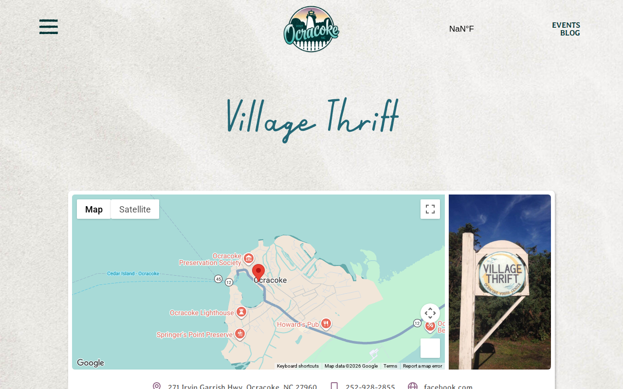 Village Thrift website preview