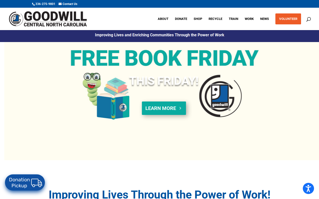 Triad Goodwill Store & Donation Center website preview
