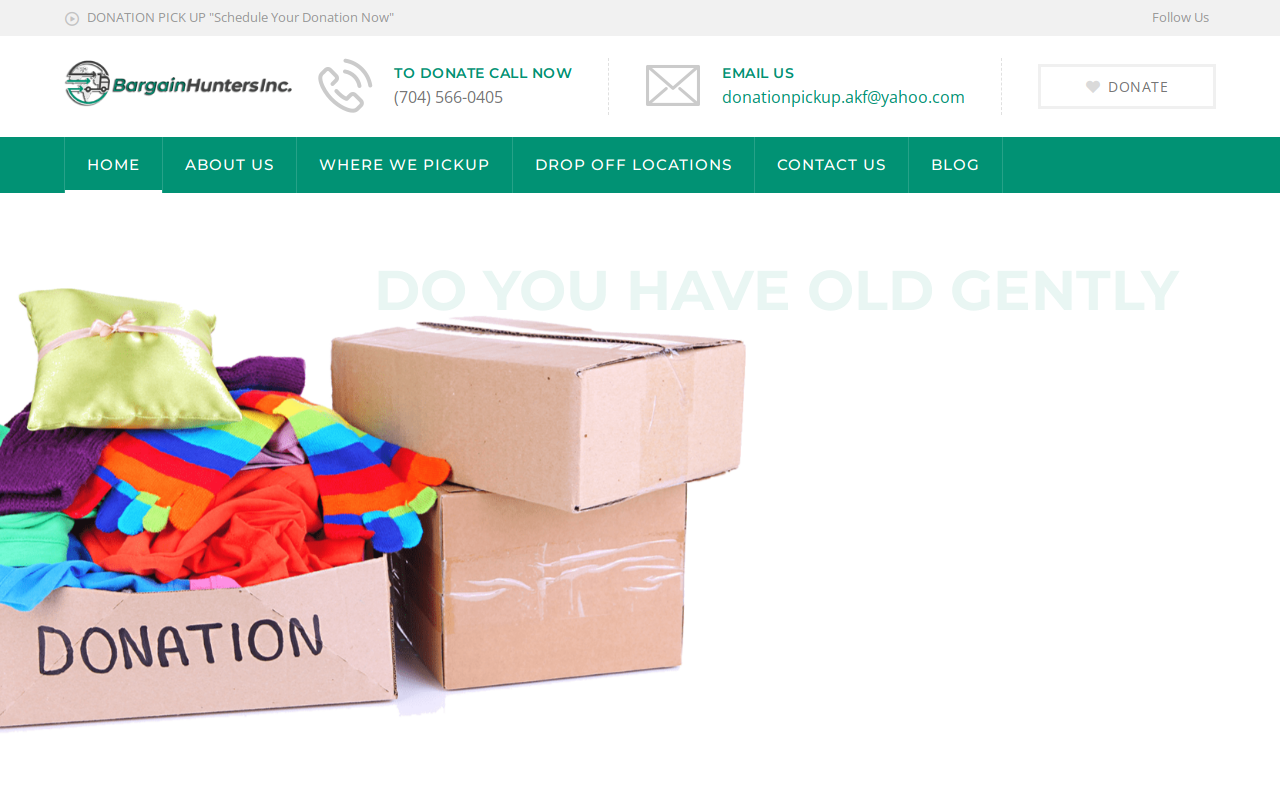 Bargain Hunters website preview