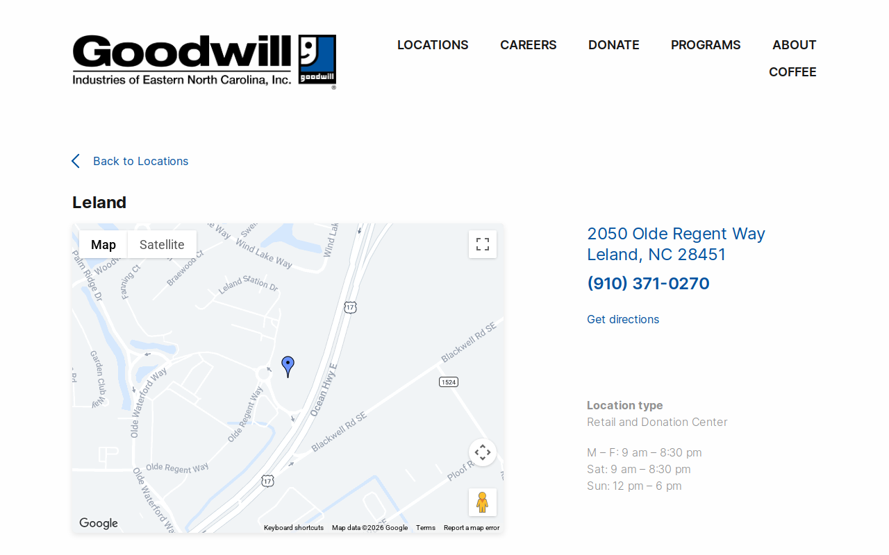 Goodwill Donation Center & Store website preview