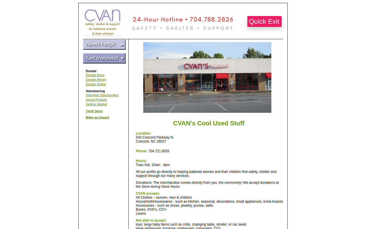 CVAN’s Cool Used Stuff website preview