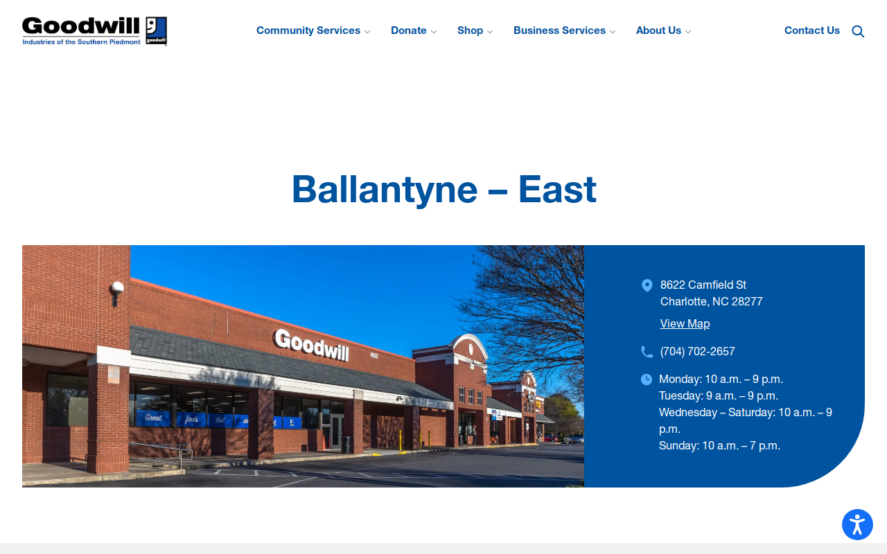 Goodwill - Ballantyne - East website preview