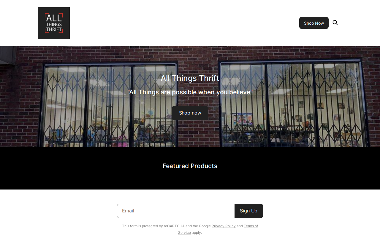 All Things Thrift website preview