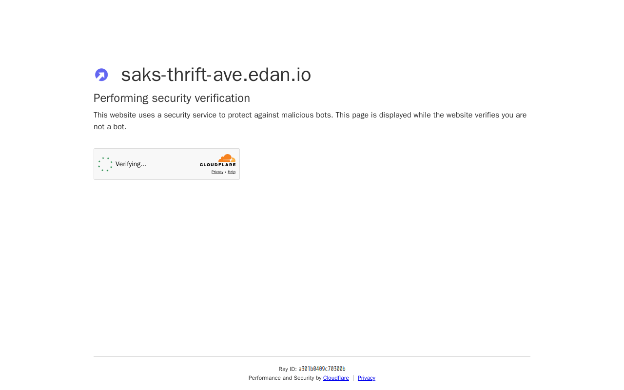 Saks Thrift Ave website preview