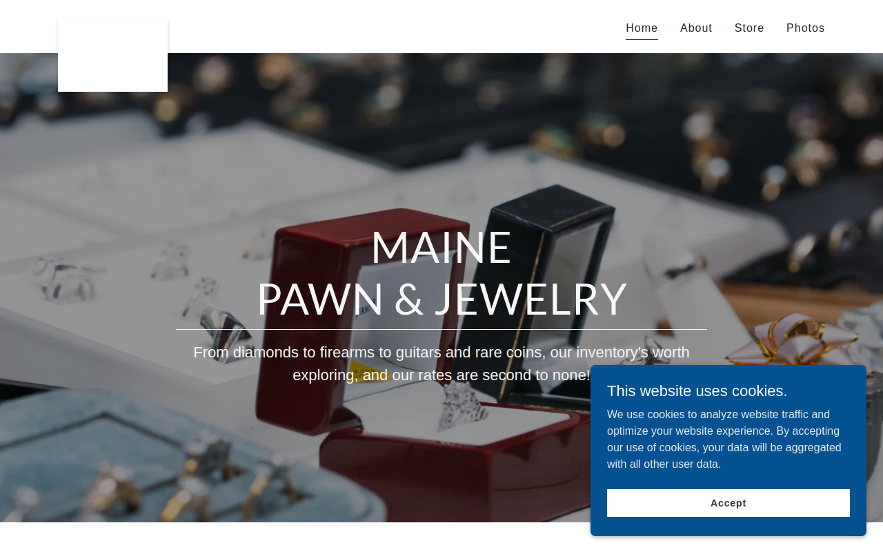 Maine Pawn & Jewelry website preview