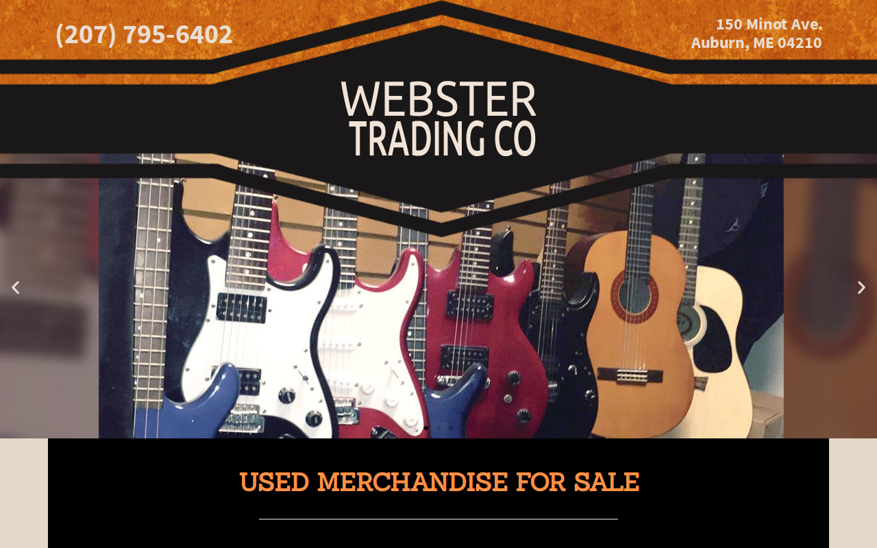Webster Trading Company website preview