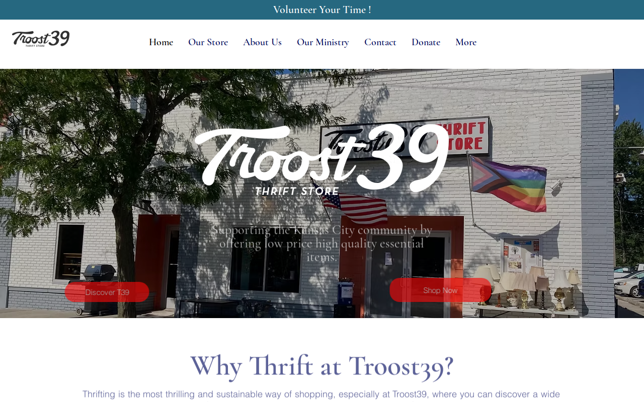 Troost 39 Thrift Store website preview