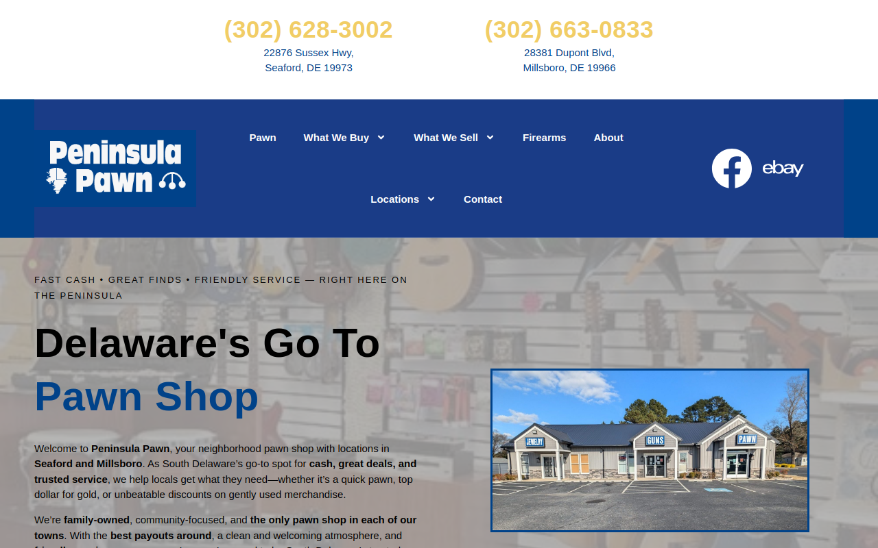 Peninsula Pawn website preview