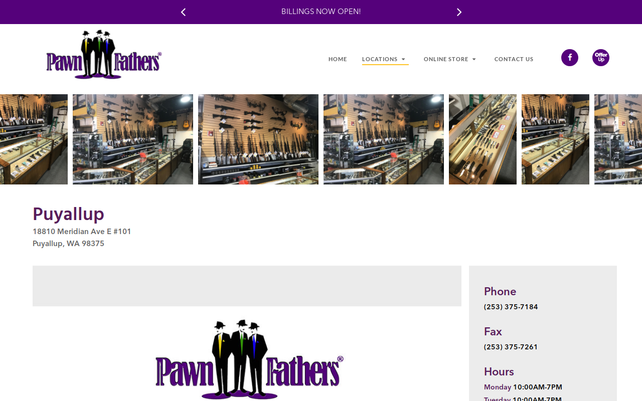 Pawn Fathers website preview