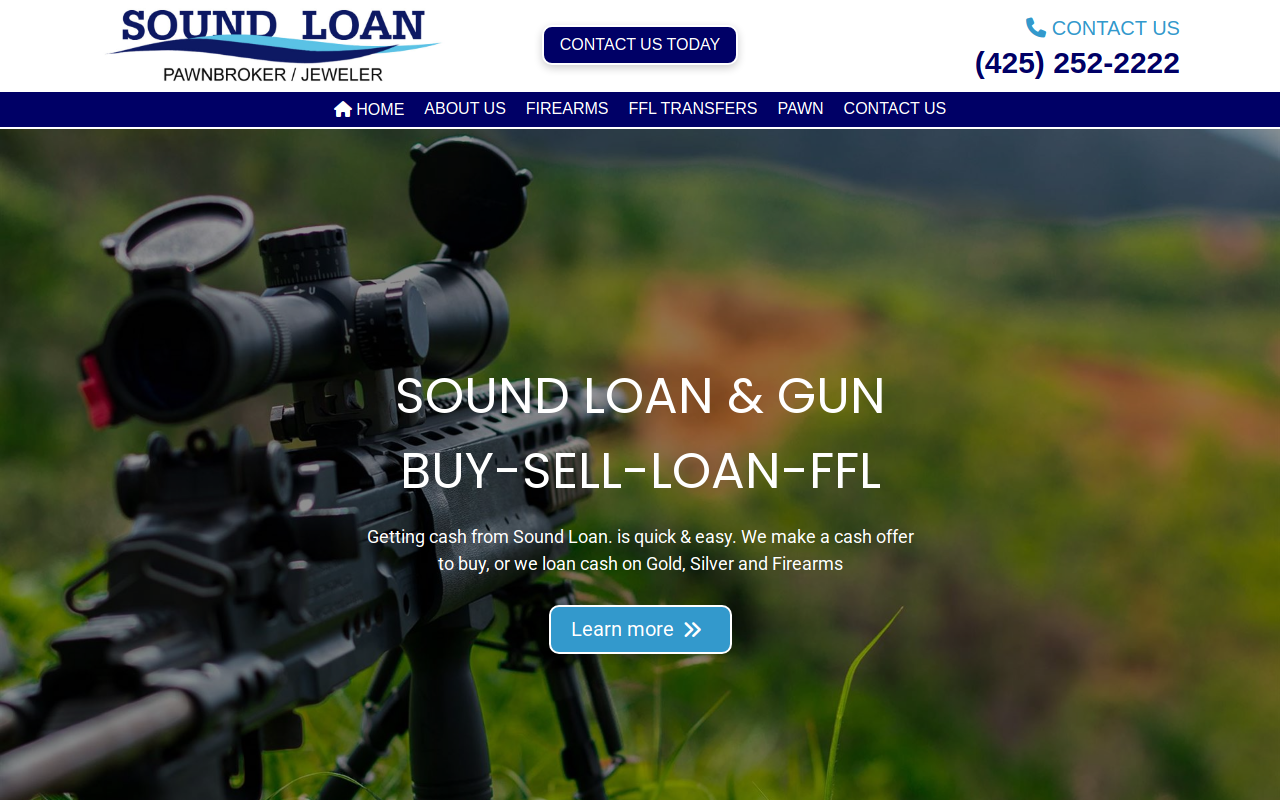 Sound Loan Pawnbroker website preview