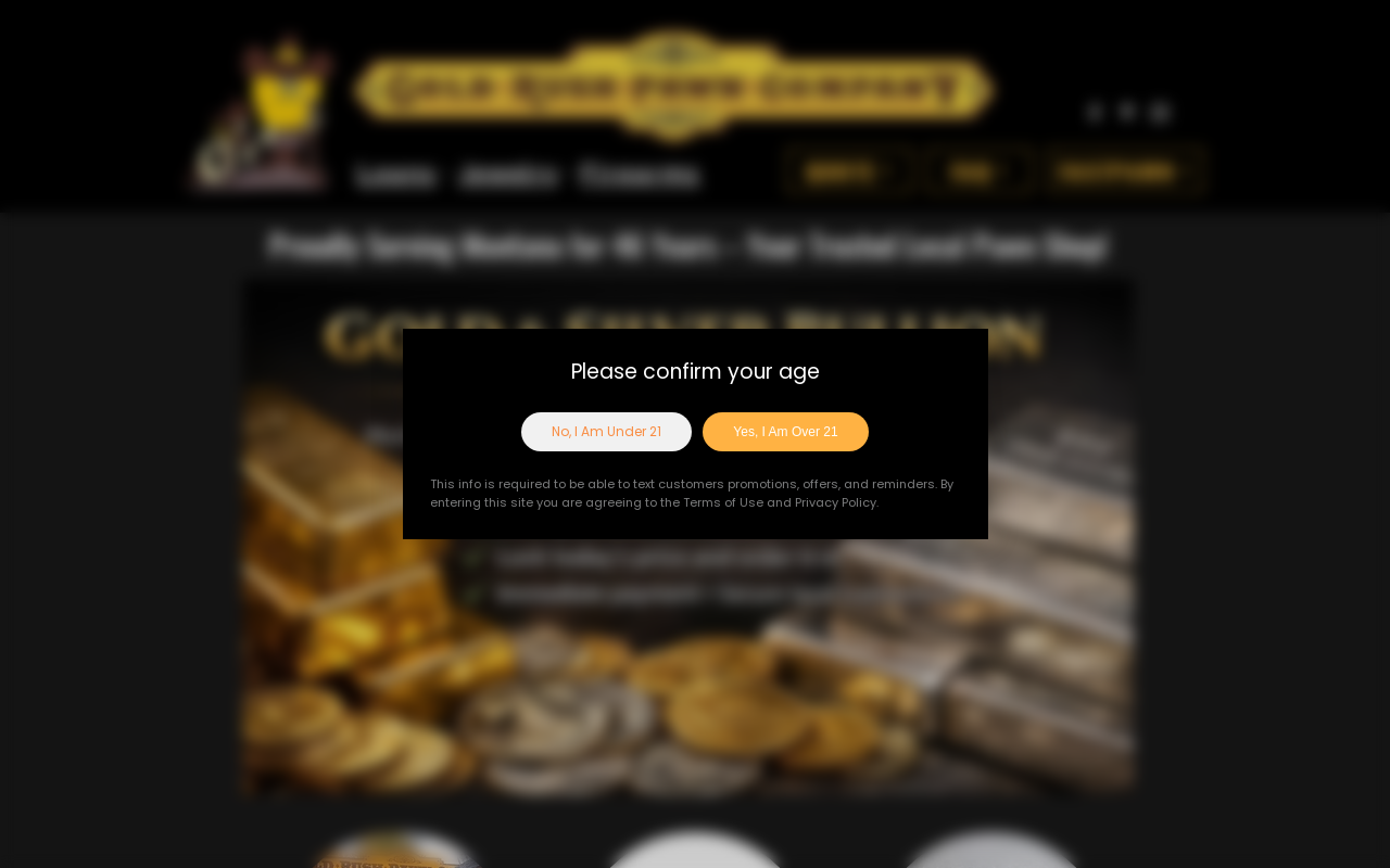 Gold Rush Pawn Company website preview