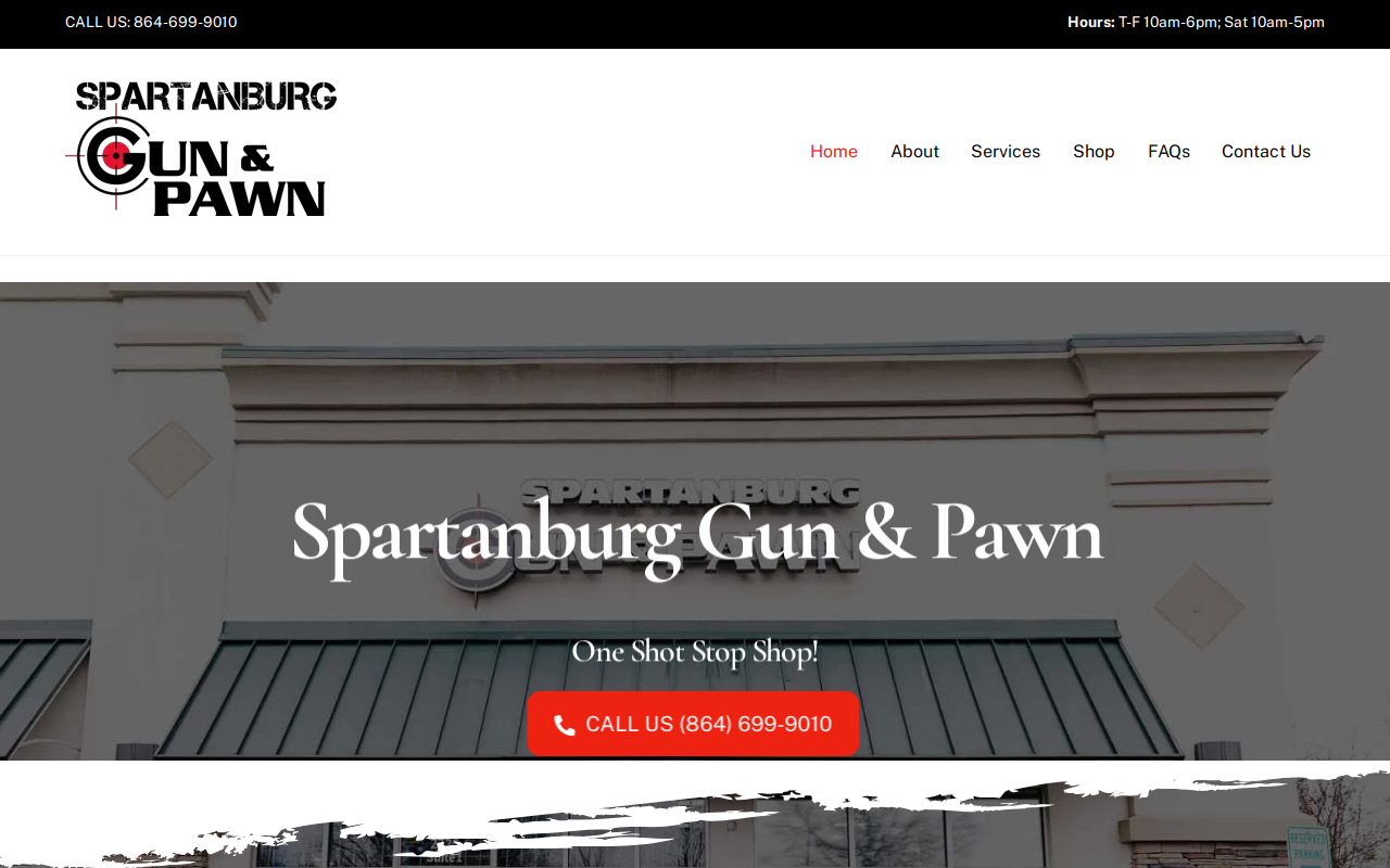 Spartanburg Gun And Pawn website preview