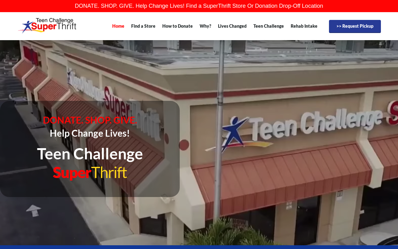 Teen Challenge Super Thrift website preview