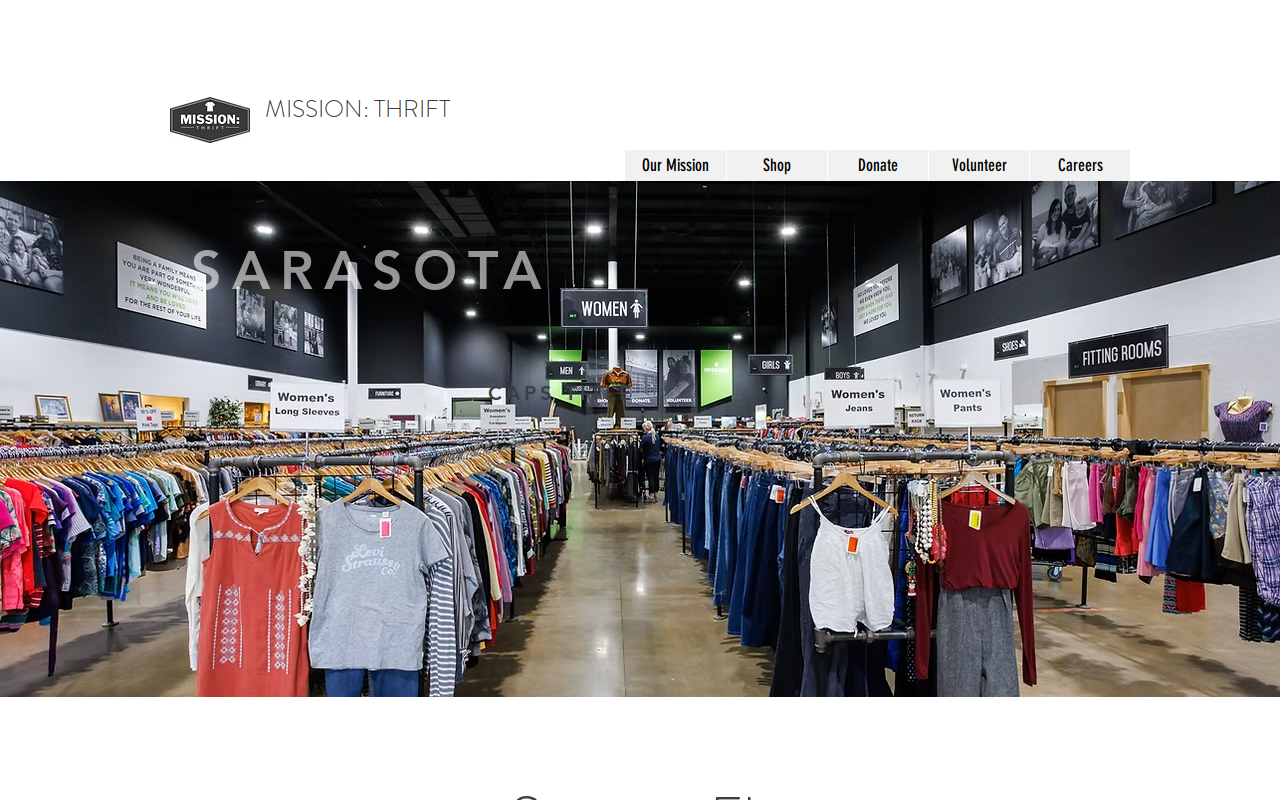 Mission: Thrift website preview