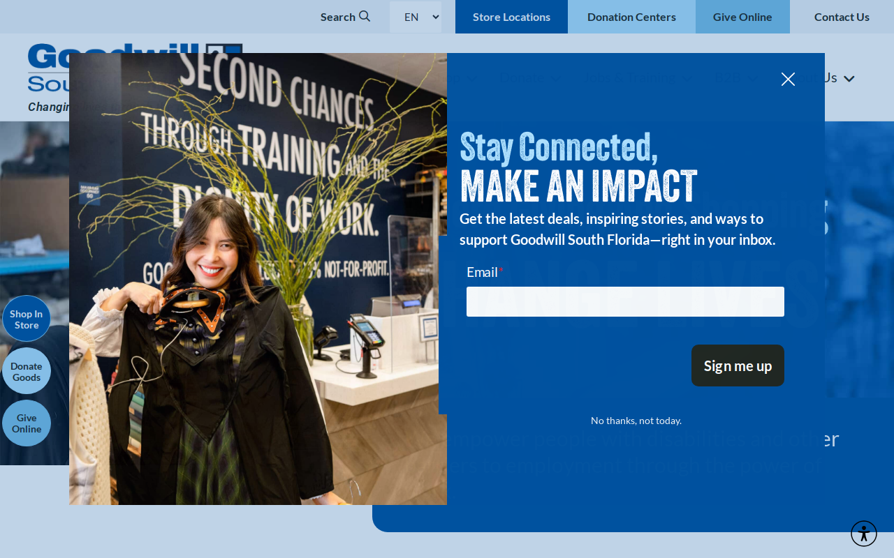 Goodwill Outlet website preview